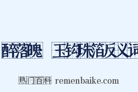 醉落魄·玉钩珠箔反义词是什么意思的图片